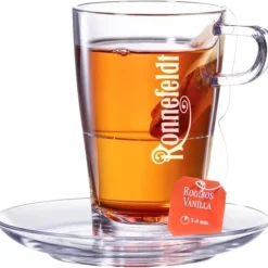 Glas Untertasse mit Ablagefläche