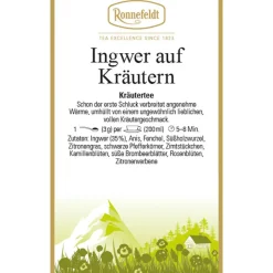 Kräutertee Ingwer auf Kräutern