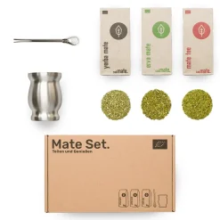 Mate Tee Set Edelstahl Becher