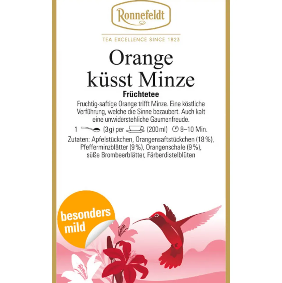 Milder Früchtetee Orange küsst Minze