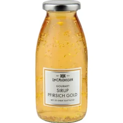 Pfirsich Gold Sirup mit Blattgold