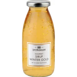 Pfirsich Gold Sirup mit Blattgold
