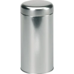 Runde Teedose 150g silber