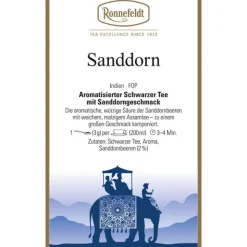 Schwarztee mit Sanddornbeeren