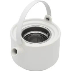 Tea for One Set aus Steingut mit Bambusdeckel
