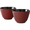 Teebecher Gusseisen Xilin, 2er-Set, rot
