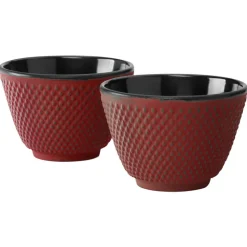 Teebecher Gusseisen Xilin, 2er-Set, rot