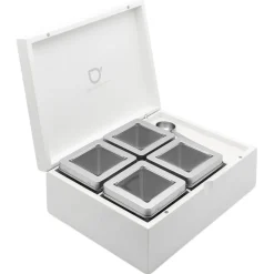 Teebox Bambus mit 4 Teedosen & Teemaßlöffel