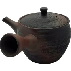 Tokoname Kyusu, strukturiert braun