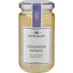 Weißer Kandis mit Holunderblütensirup